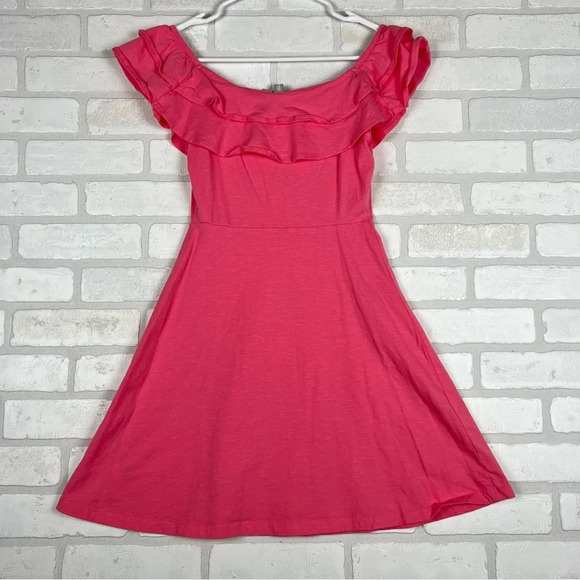ASOS Pink Darling Dress, Size 2, ruffle top, off shoulder‎ or on shoulder - Picture 8 of 8